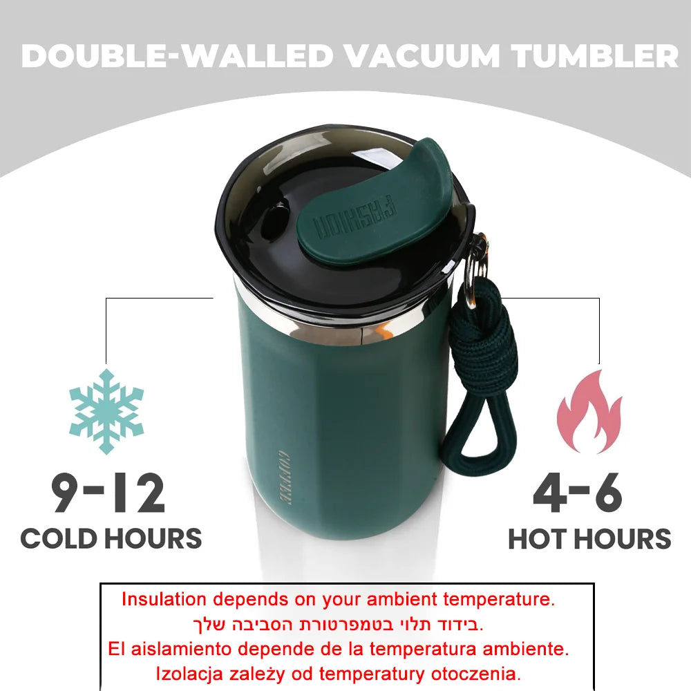 Thermal Mug Thermos Bottle for Coffee Tumbler Cup Water Bottle Stainless Steel Insulated Vacuum Flask Leakproof Travle Drinkware