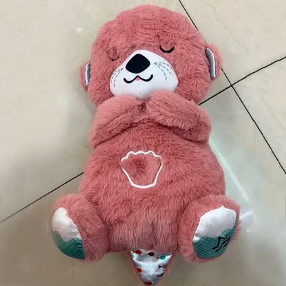 Breathing Otter Sleep and Playmate Otter Musical Stuffed Baby Plush Toy with Light Sound Newborn Sensory Comfortable Baby Gifts